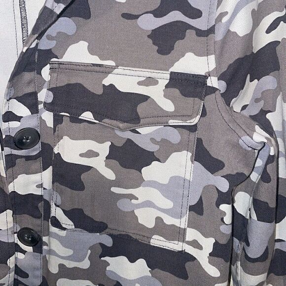 L’agence Cromwell Button Front Camo Print Military Style Jacket Size S - Picture 8 of 10